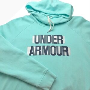 Under Armour Womens Size XXL Aqua Graphic Logo Hoodie Sweatshirt Athleisure